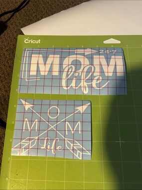 Cricut Blue "Mom Life" Transfer Vinyl Decal Set